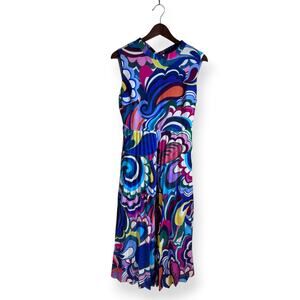 Boden colorful paisley print pleated dress